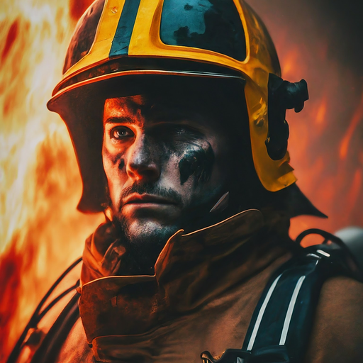 Heroic Firefighter Faces the Flames