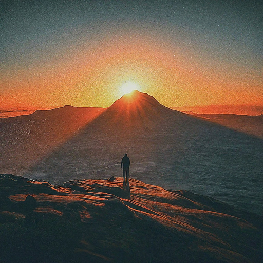 A Solitary Figure Embraces the Dawn’s Majesty