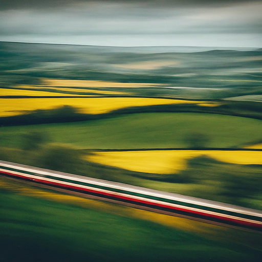 Blurred Motion Through Rural England