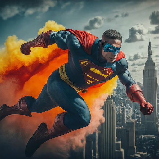 Superhero Soars Through the City in a Dramatic Display of Power