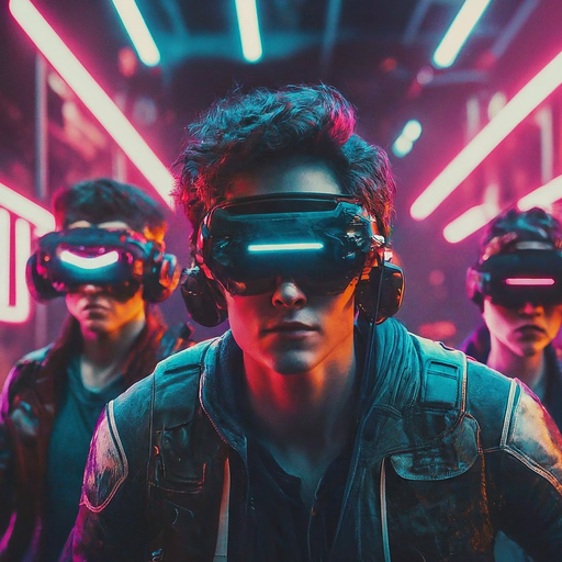 Neon Dreams: A Cyberpunk Encounter