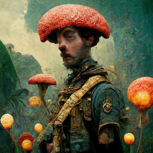 Lost in a World of Mushrooms: A Surreal Journey