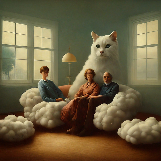 Whimsical Family Portrait on Cloud Nine