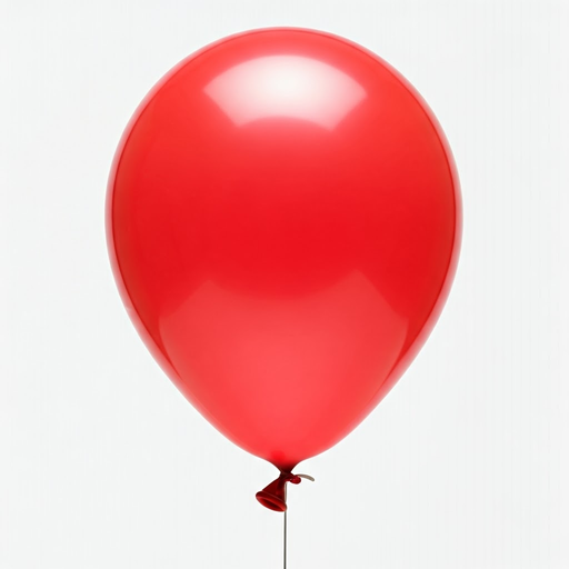 Simple Beauty: A Red Balloon Against a White Canvas