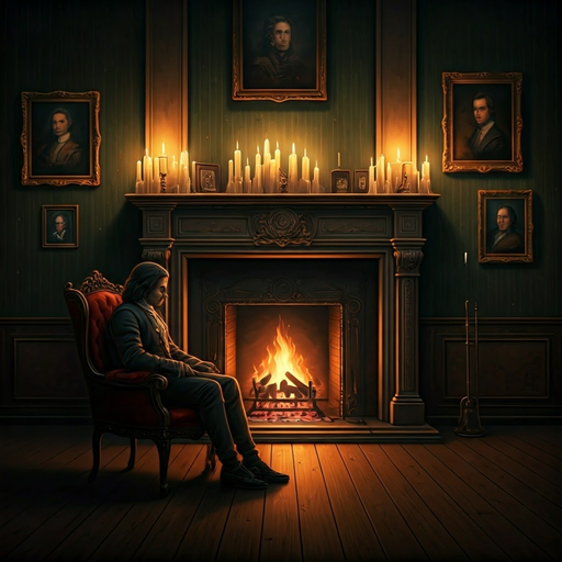 Lost in Thought by the Fire’s Glow