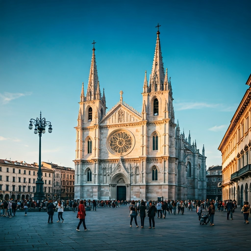 Golden Hour Majesty: A Church Bathed in Sunset Glory