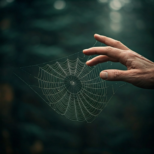 A Hand Reaches for the Mystical Web