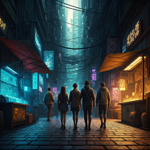 Neon Shadows: A Cyberpunk Alleyway Unveiled