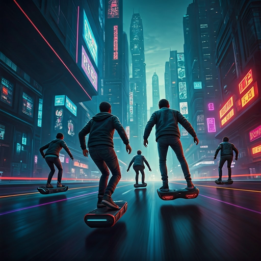 Neon Nights: A High-Speed Chase Through the City of Tomorrow