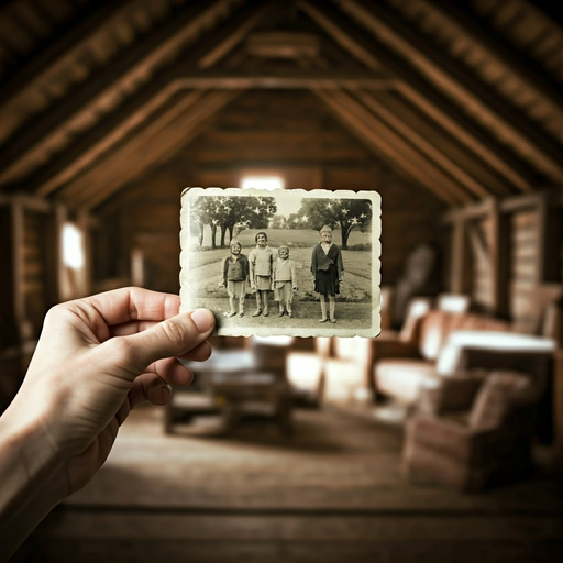 A Hand Holds Time: A Vintage Photo’s Nostalgic Embrace