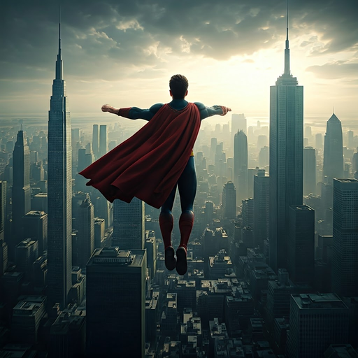 Soaring Above the City: A Superhero’s Dawn