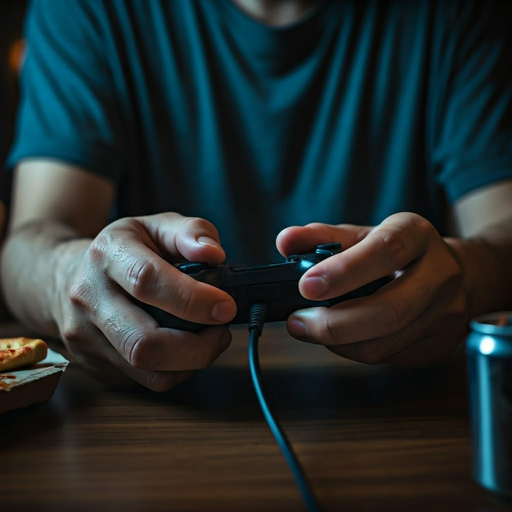 The Controller in Their Hands: A Moment of Focus and Intensity