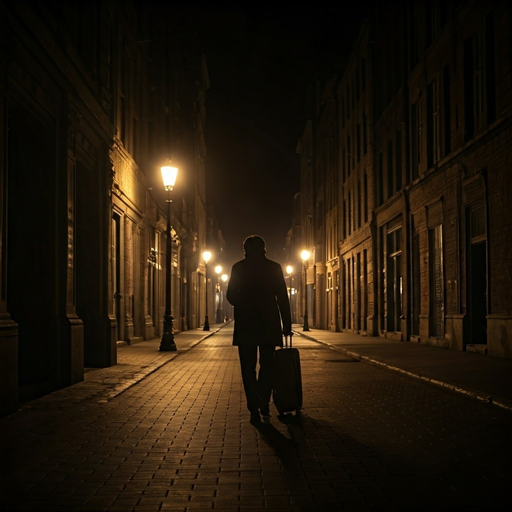 Lost in the Shadows: A Man’s Solitary Journey