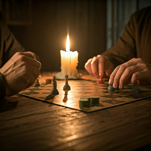 A Game of Shadows: Chess by Candlelight