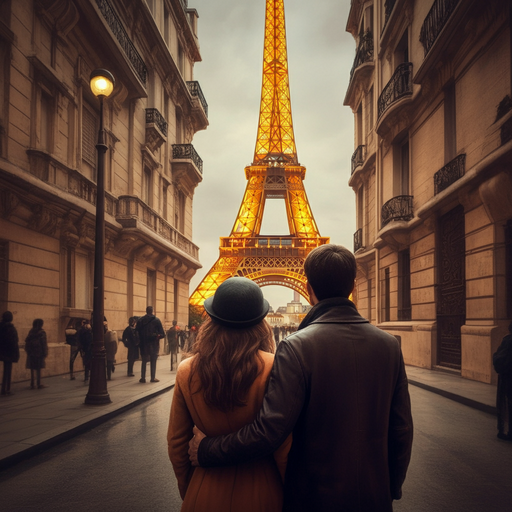 Parisian Romance: A Moment Captured in Time