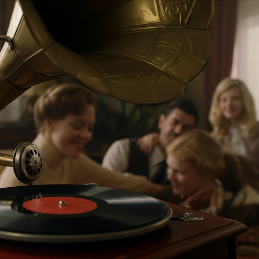 Nostalgia in the Air: A Vintage Gramophone Captures the Moment