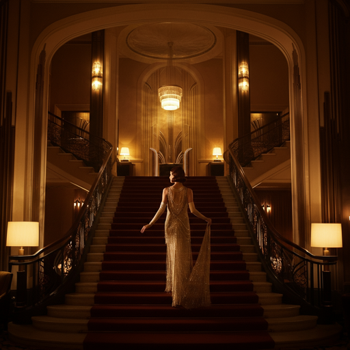 A Glimpse of Glamour: Mystery Unveiled on a Grand Staircase