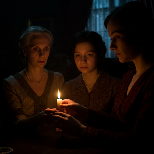 Whispers in the Shadows: A Candlelit Moment of Mystery