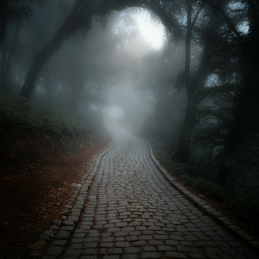 Lost in the Mist: A Winding Path Beckons