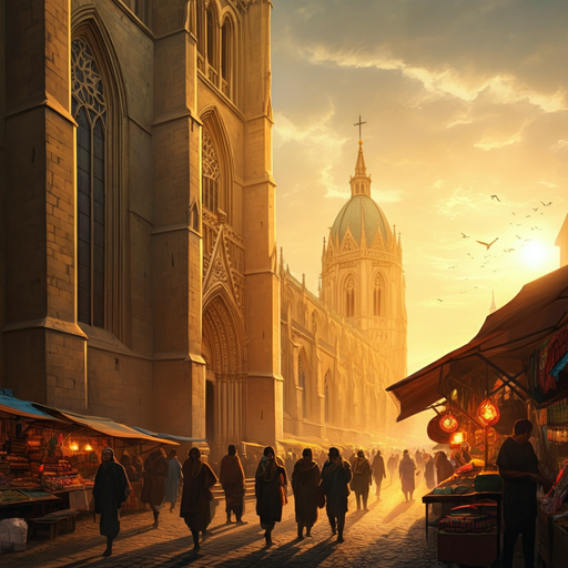 Golden Hour Romance in a Medieval City