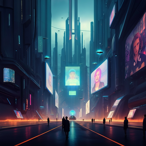 Cyberpunk Cityscape: A Glowing Orb Beckons