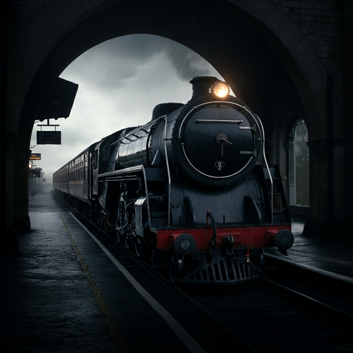 Lost in the Smoke: A Steam Locomotive’s Dramatic Departure