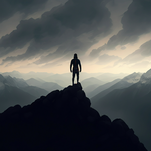 Solitude on the Mountaintop: A Silhouette of Awe