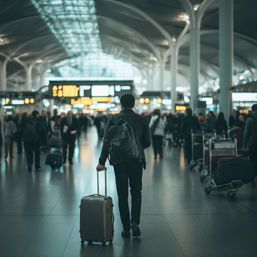 Lost in the Crowd: A Moment of Solitude in the Airport