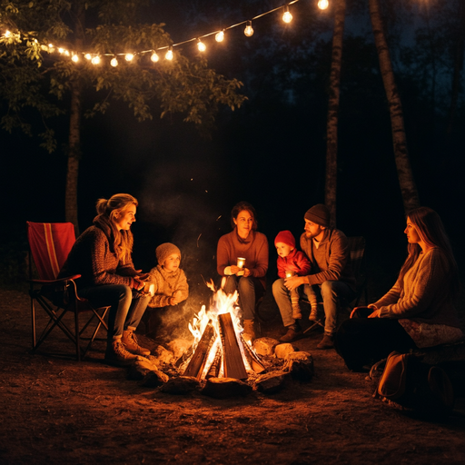 Campfire Glow: A Cozy Night Under the Stars