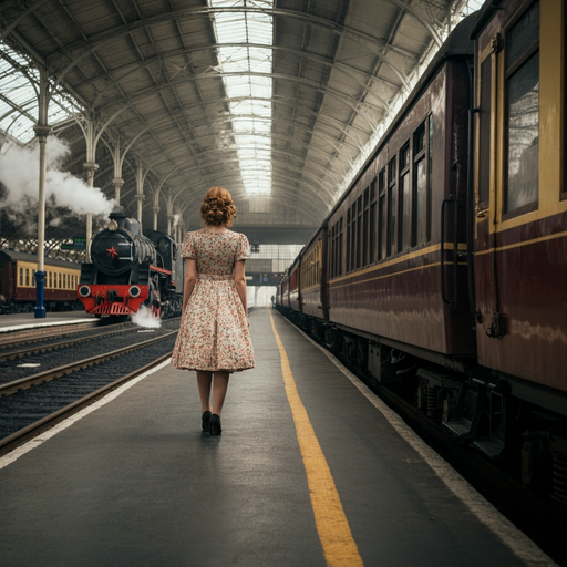 A Moment of Departure: Nostalgia and Mystery on the Platform