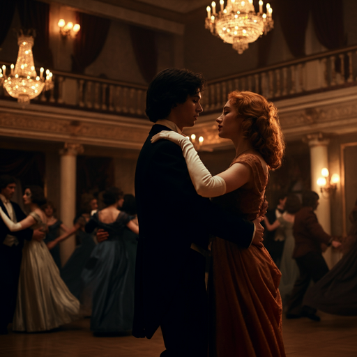 A Dance of Elegance and Intimacy in the Heart of a Grand Ballroom