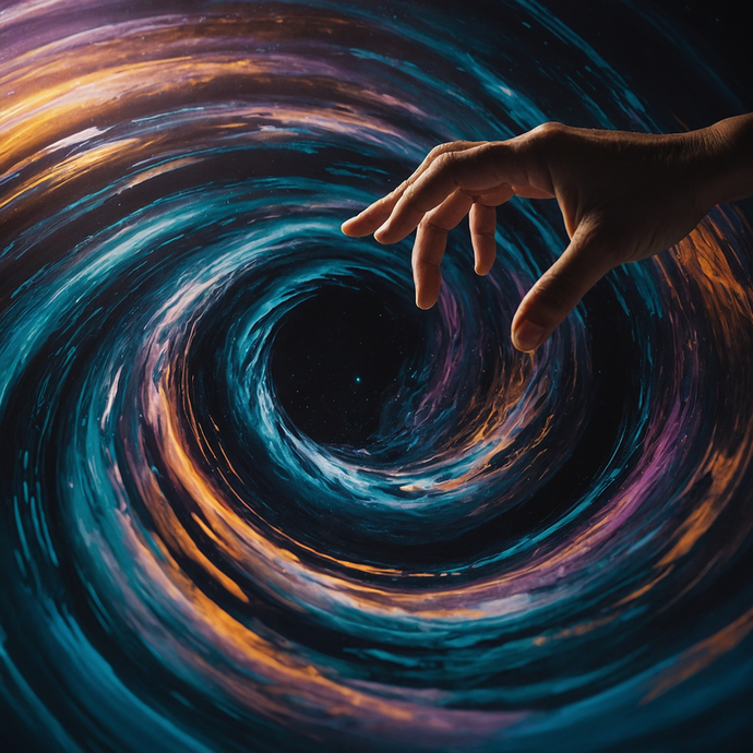 A Hand Reaches Towards the Cosmic Unknown