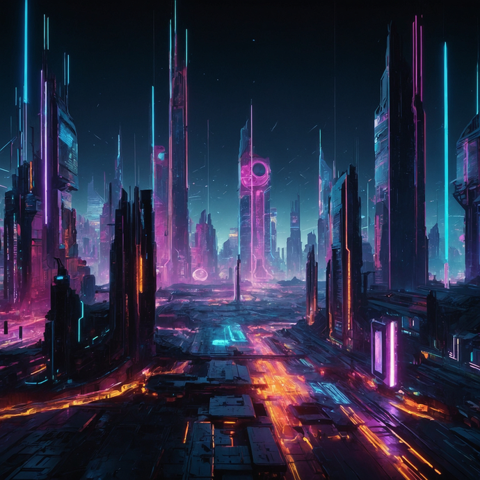 Neon Dreams: A Cyberpunk Cityscape