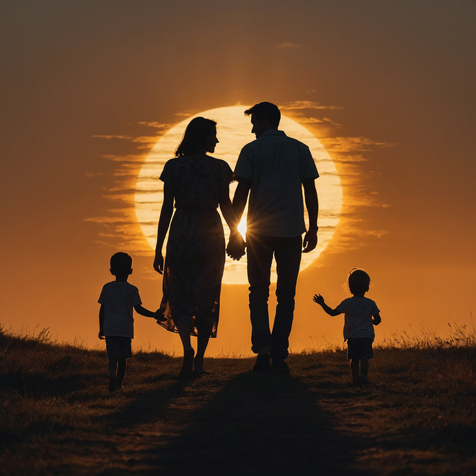 Silhouettes of Hope: A Family’s Journey into the Sunset