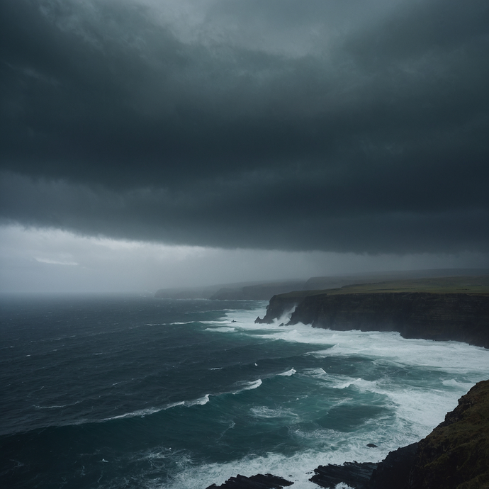 Nature’s Fury Unleashed: A Dramatic Seascape of Power and Peril