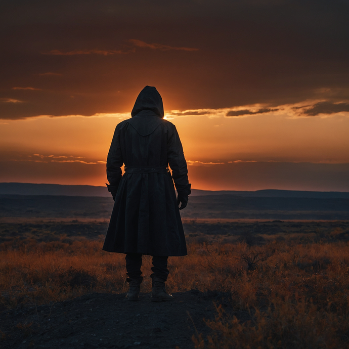 Silhouetted Mystery at Sunset