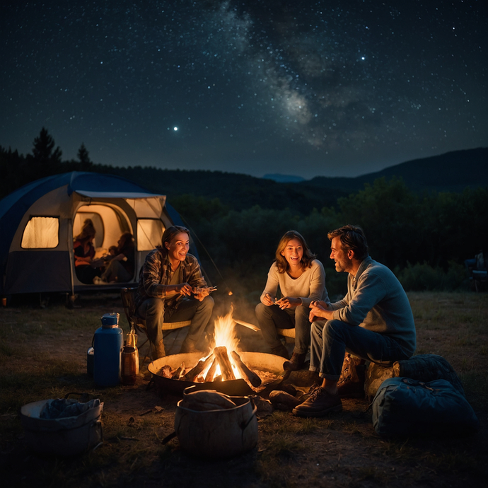 Campfire Cozy Under a Starry Sky