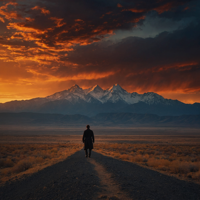 Silhouetted Against the Sunset: A Moment of Solitude