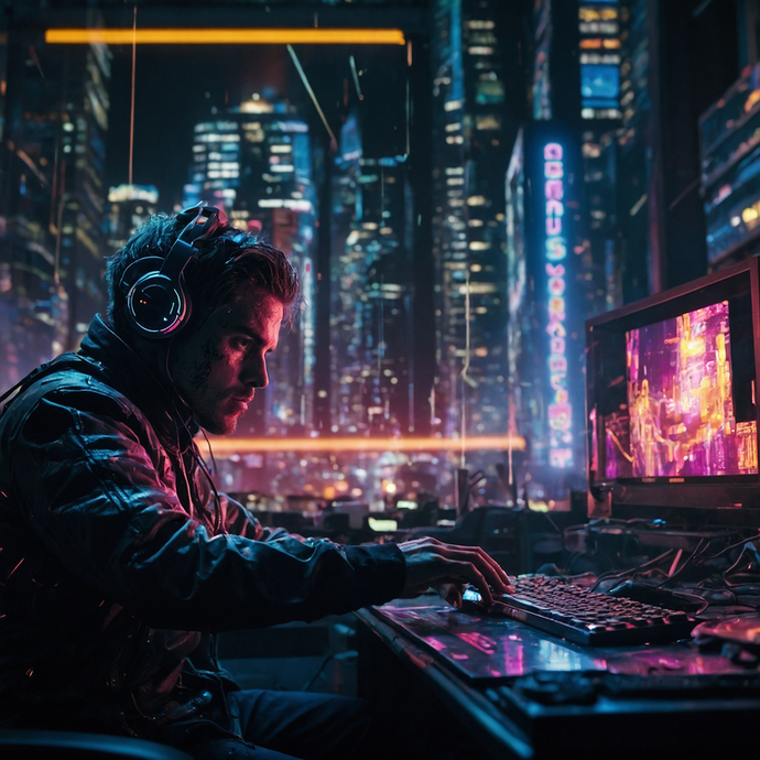 Lost in the Neon Maze: A Cyberpunk Night