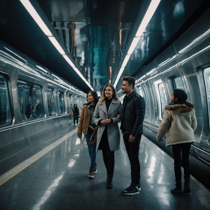 The Waiting Game: A Moment of Anticipation on the Subway Platform