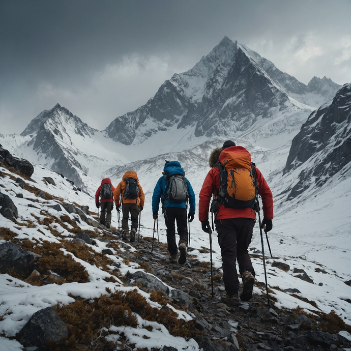 Conquering the Summit: Hikers Brave the Snowy Pass