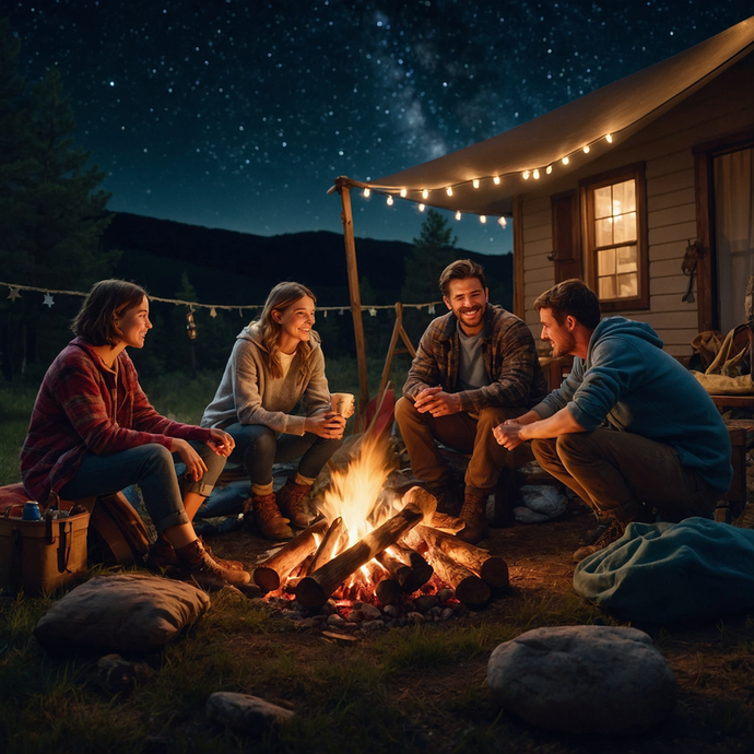 Campfire Tales Under a Starry Sky