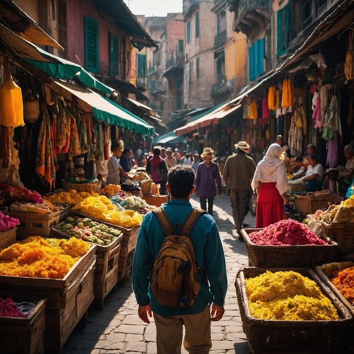 Lost in the Labyrinth of Color: A Street Market’s Enchanting Depth