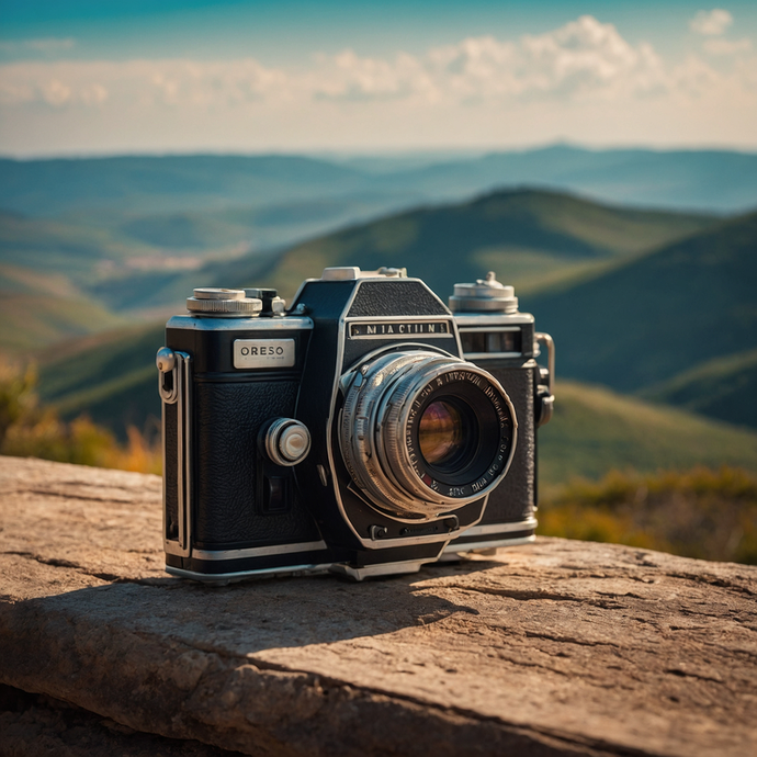 A Moment Frozen in Time: Vintage Camera Captures Serene Nostalgia