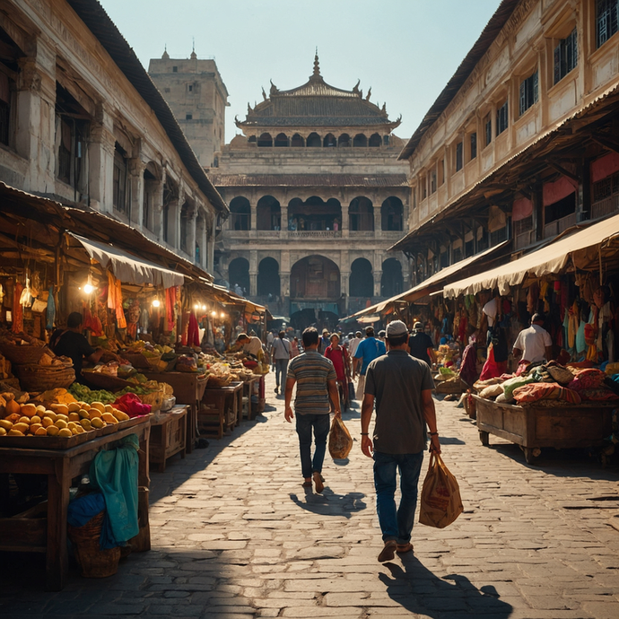 A Moment in Time: Bustling Market Street