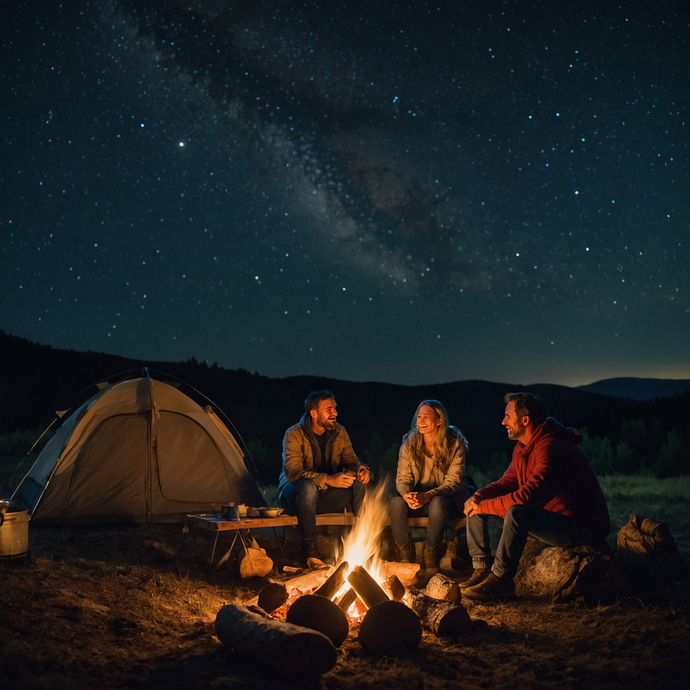 Campfire Tales Under a Starry Sky