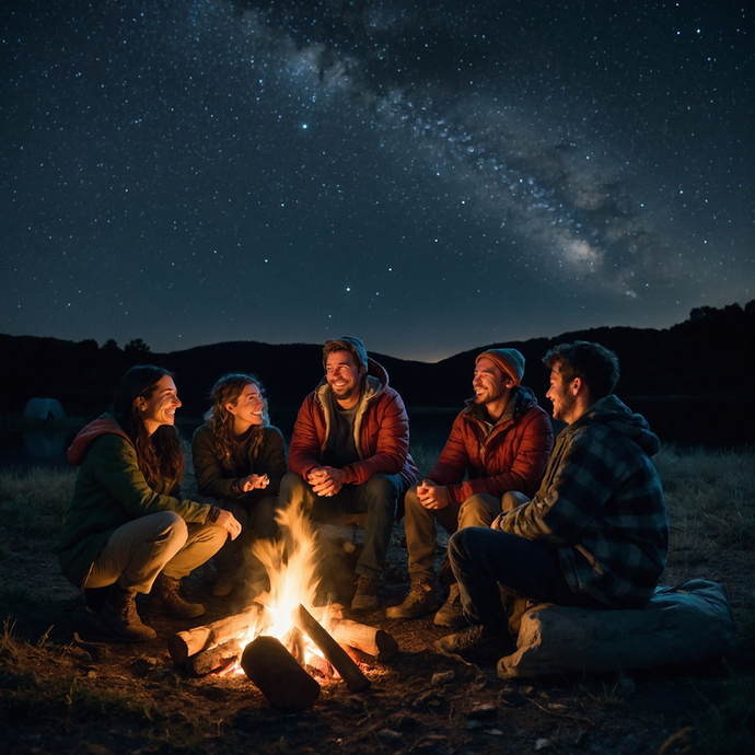 Campfire Tales Under a Starry Sky