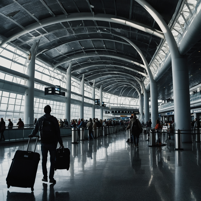 Lost in Transit: A Moment of Solitude in a Bustling Airport