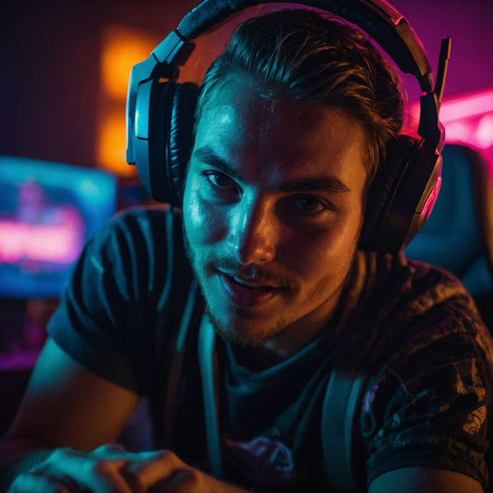 Lost in the Glow: A Gamer’s Intense Focus