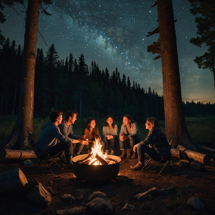 Campfire Magic Under a Starry Sky